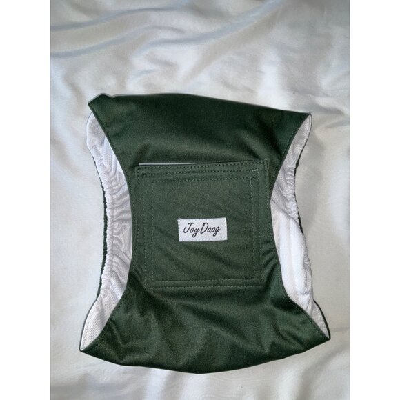 JoyDaog Washable Male Dog Belly Wrap - Pack of 2 - LARGE Black/White Green - Picture 2 of 5